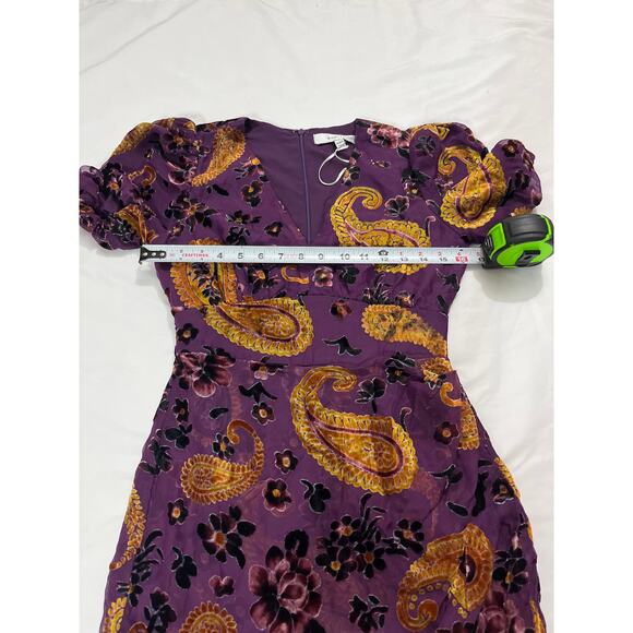 NWT Adelyn Rae Velvet Burnout Puff Sleeve Mini Dress Size XS Party Cocktail - Picture 10 of 11